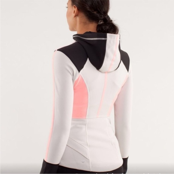 Lululemon Studio Surf Dune Black Bleached Coral Hooded Jacket - Picture 2 of 16